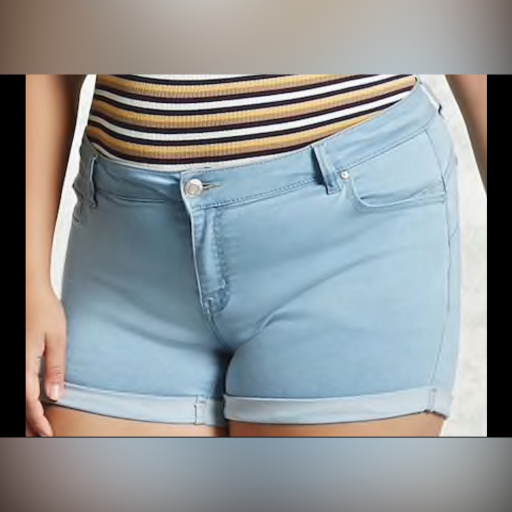 Plus size denim shorts